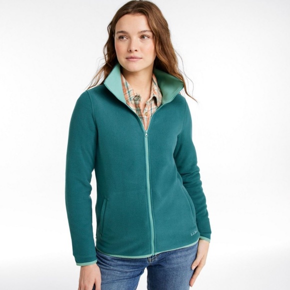 L.L. Bean Tops - L.L Bean Turquoise Fleece Jacket